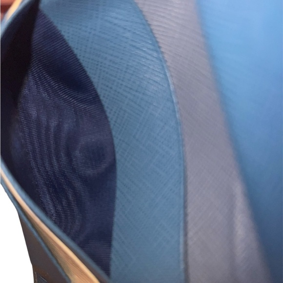 Prada Blue Tricolor Compact Bifold Wallet - Picture 6 of 10